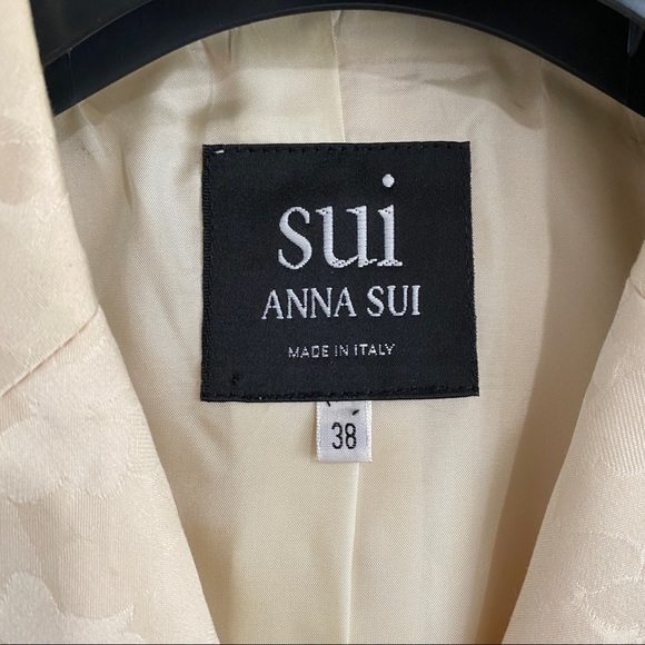 Anna Sui Cream Butterfly 1998 Jacket and Skirt Combo - Picture 9 of 14